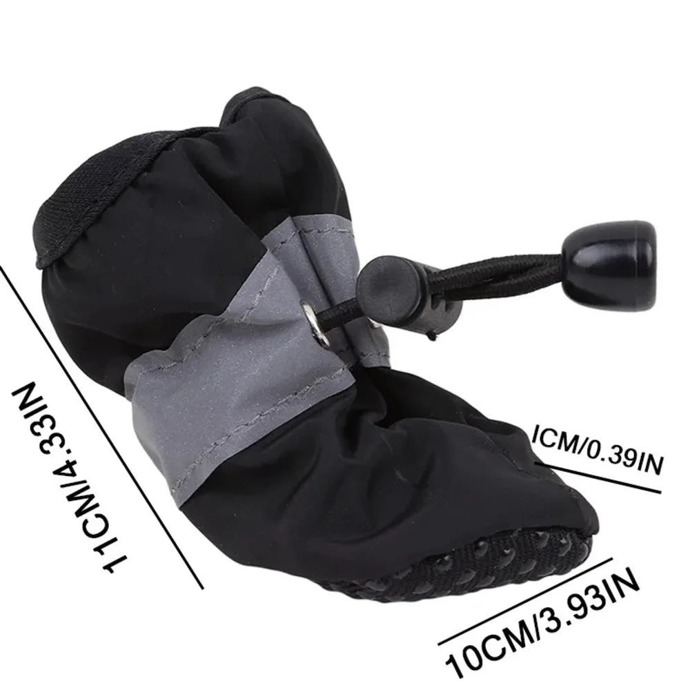 4 Pcs Dog Boots, Waterproof & Warm. Paw Protectors for Small/Medium Dogs, Easy to Put On