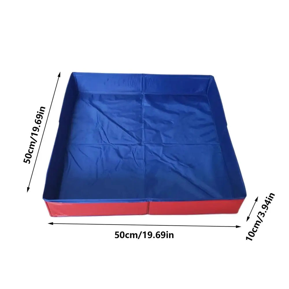 Dog Kiddie Pool PVC Square Shaped Folding Dog Bath Pool Non Inflatable Save Space small pet bathtub For Puppy Cats Pet Supplies