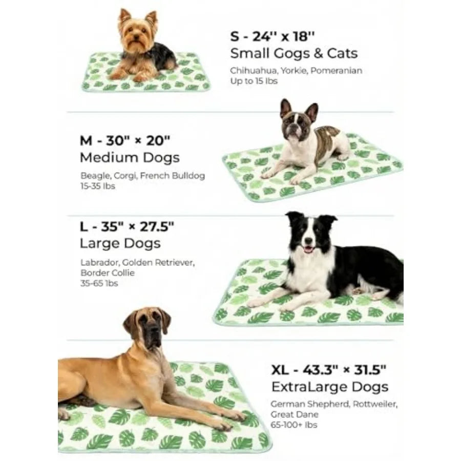 Dog Cooling Mat for Dogs and Cats, Soft Breathable Cooling Pad for Dog Bed, 23"x18" Self Cooling Crate Mat for Dogs, No Gel Was