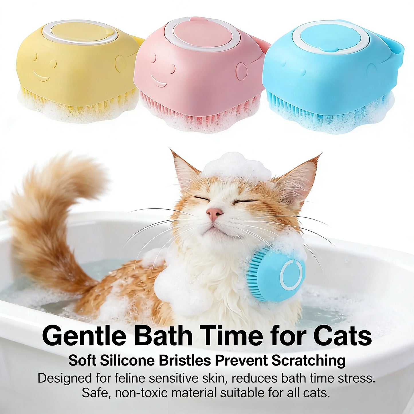 Pet Bath Gloves for Dogs & Cats Soft Silicone Massage Brush Gloves for Grooming Bathing & Fur Cleaning