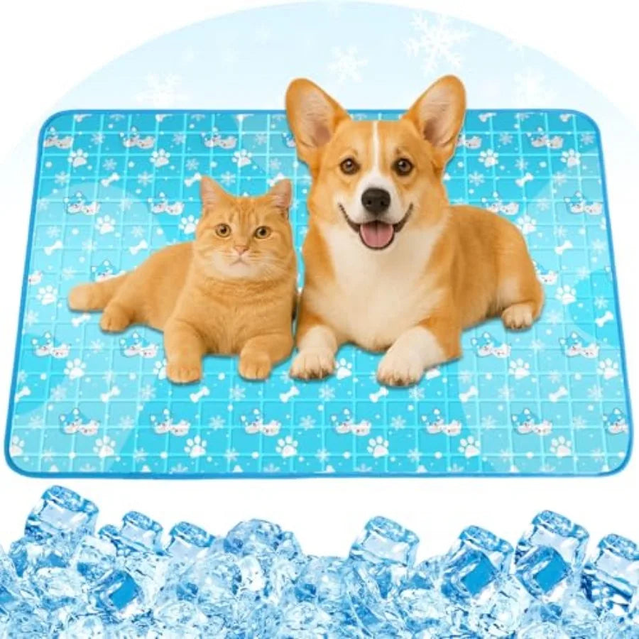 Dog Cooling Mat, Pet Cooling Mat with Non-Toxic Solid Gel, Self-Cooling Pad for Dogs, Waterproof, Durable Cooling Bed for Indoo