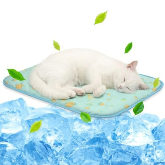 Pet Cooling Mat  Ice Silk Cooling Mat for Dogs and Cats Portable and Washable Pet Cooling Blanket, Car Seats, Beds f