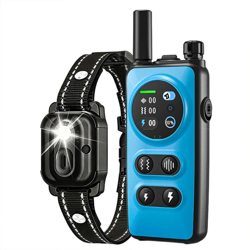 Electric Dog Training Collar Digital Rechargeable Remote Control IPX7 Waterproof Vibrator Pet Dog Bark Stop Shock Collar