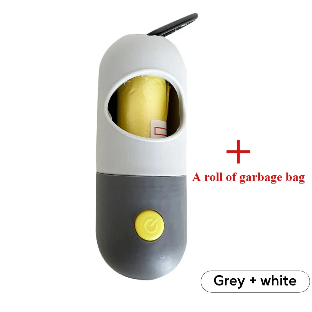 Led Light Dog Poop Bags Dispenser Degradable Waste Bag Outdoor Portable Pet Trash Bags Dog Cat Cleaning Supplies Accessories
