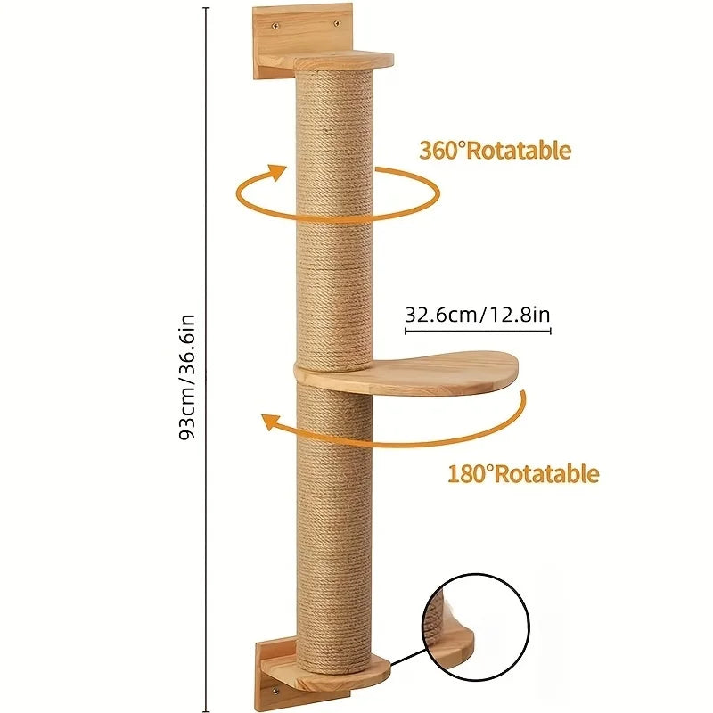 Solid wood climbing frame, sword hemp rope staircase, wooden cat climbing frame, cat staircase DIY assembly, cat climbing ladder