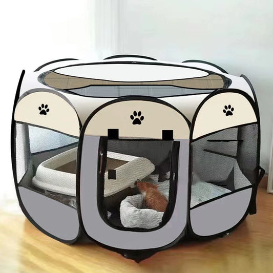 Foldable Soft Kennel Portable Dog/Cat Crate Breathable Spacious Space Easy to Clean Enclosed Foldable Soft Kennel for Cats Dogs