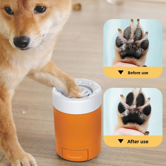 Electric Pet Paw Cleaning Cup Reusable Silicone Soft Bristle Dog Foot Washer Portable Grooming Tool For Home Outdoor Use