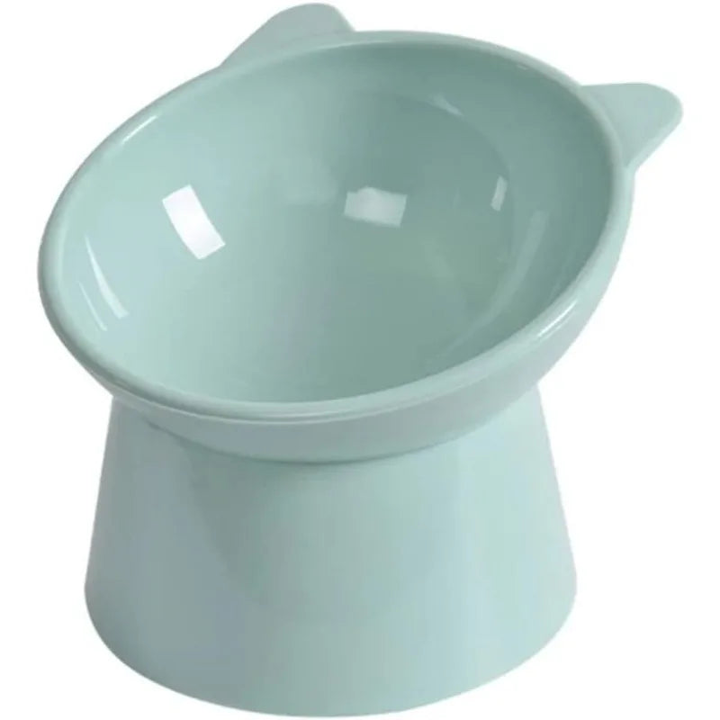 New Nordic style square mouth double-ear high-leg cat bowl pet supplies design cat bowl anti-tip feeding and drinking bowl