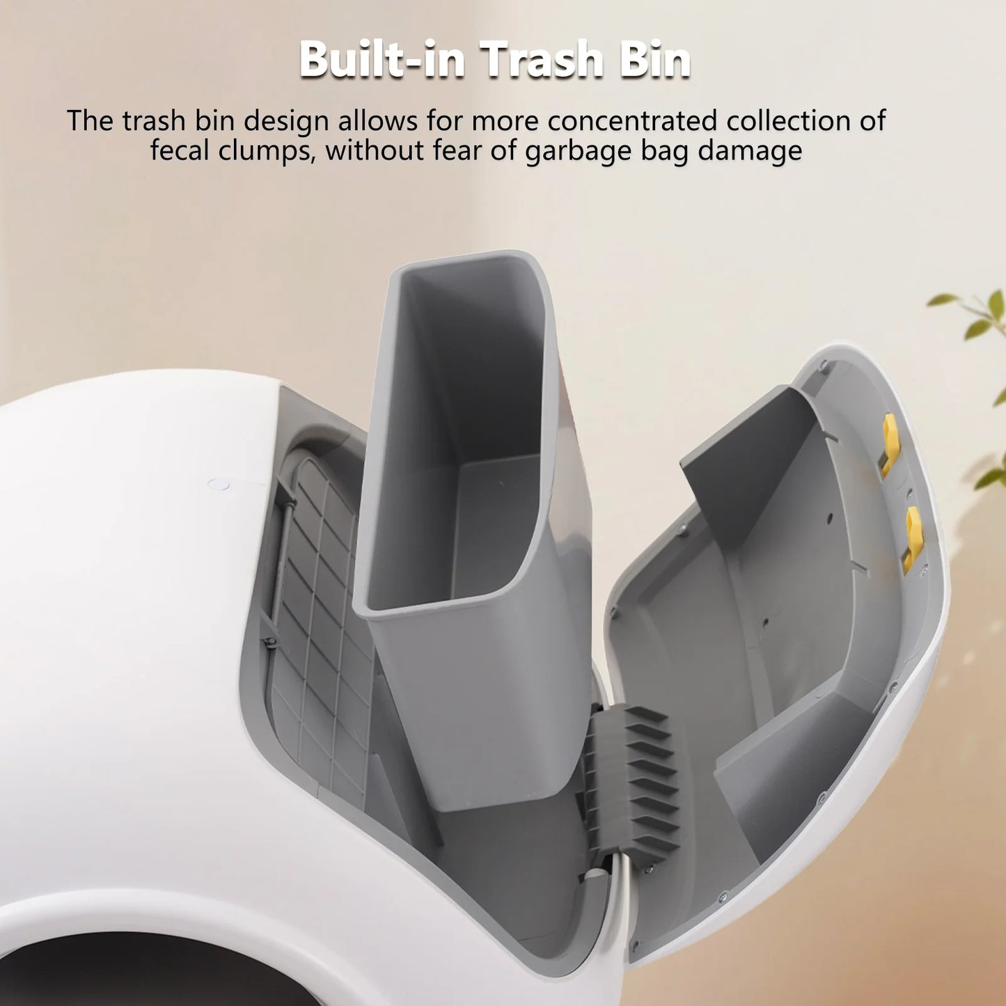 DOEL Smart Self-Cleaning Cat Litter Box With App Control, Only Supports 2.4G WiFi, 78L Capacity,Includes Trash Bags, 4 Set Of Gravity Sensors For Cat Safety Compatible With Tofu & Mixed Litters, Automatic Cat Litter Box