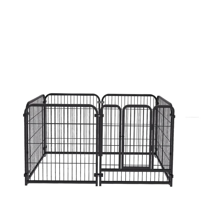 6 Panels Dog Fence Playpen Foldable Puppy Exercise Kennel Teddy Animal Escape Barrier Heavy Duty Cage for Dog Cat Rabbit Pet 60x60cm,70x80cm
