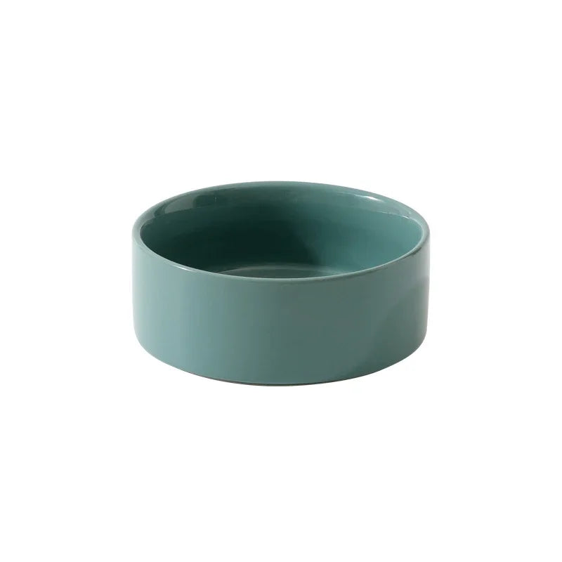 Big Dogs Bowl Double Ceramic Elevated Pet Food Water Bowl Small Medium Large Dog Feeding Supplies with Wooden Stand