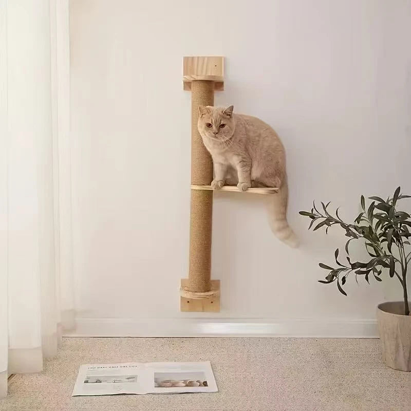 Solid wood climbing frame, sword hemp rope staircase, wooden cat climbing frame, cat staircase DIY assembly, cat climbing ladder