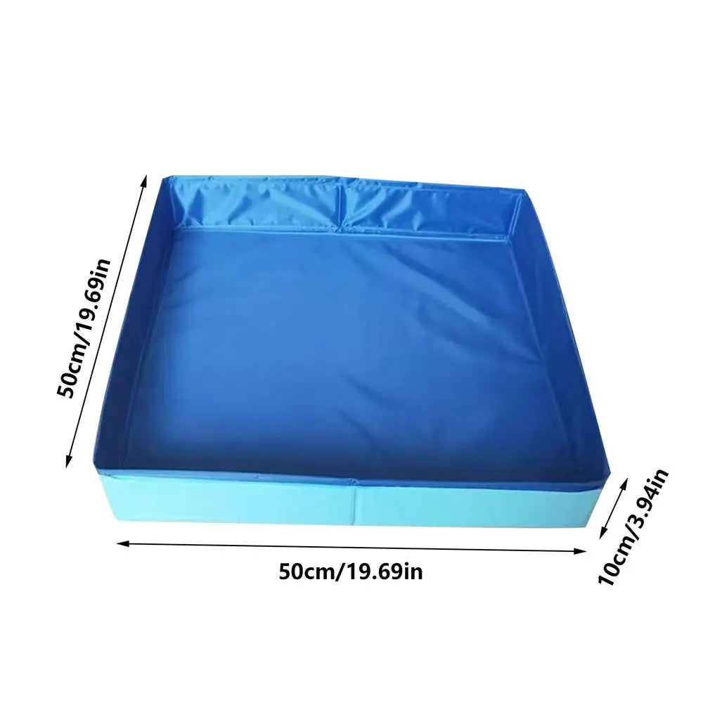 Dog Kiddie Pool PVC Square Shaped Folding Dog Bath Pool Non Inflatable Save Space small pet bathtub For Puppy Cats Pet Supplies