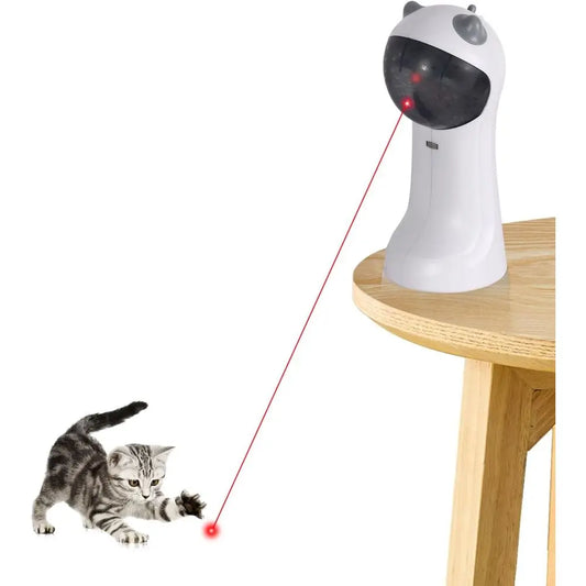 Automatic Motion-activated Cat Toy, 5 Units, 4 Speeds, Adjustable Light Angles, Random Rotating Trajectory, Rechargeable