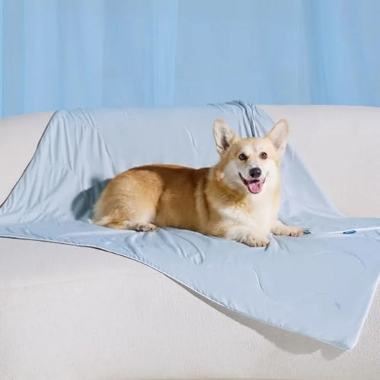 Cooling Blanket for Large Dogs with Breathable Air-Core Fill  Dog Cooling Mat Soft for Couch, Lightweight Pet Cat Th