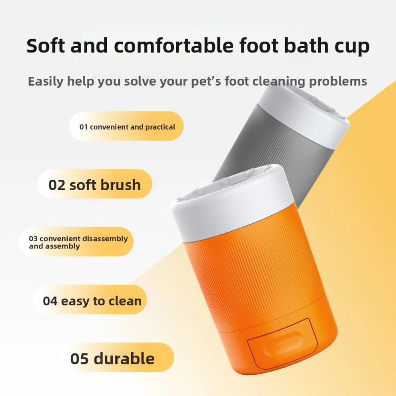 Electric Pet Paw Cleaning Cup Reusable Silicone Soft Bristle Dog Foot Washer Portable Grooming Tool For Home Outdoor Use