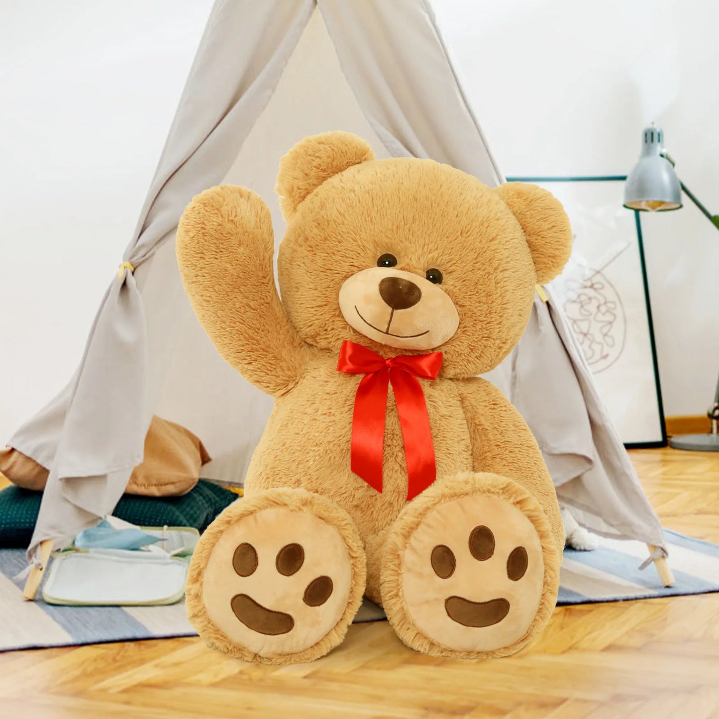 Giant Teddy Bear Stuffed Animal Plush Toy, Big Brown Teddy Bear Gift for Kids, Girlfriend, Boyfriend on Christmas, Birthd