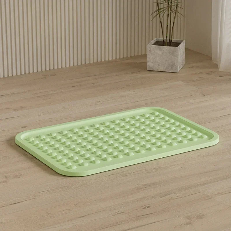 Large Capacity Cat Litter Box Semi-Closed Anti-Splash Design with Sand Leakage Board Easy Clean Pet Toilet for Multi-Cat Homes