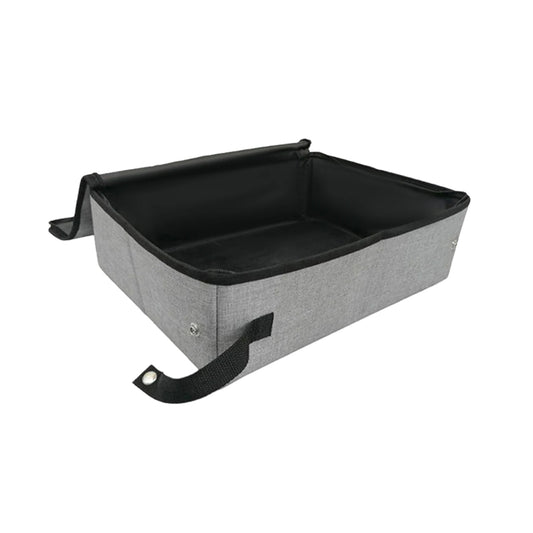 Collapsible Cat Litter Box with Lid, Waterproof Portable Travel Cat Toilet, Easy to Carry Indoor Outdoor Cat Potty