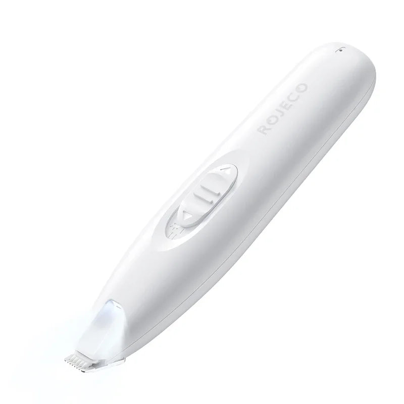 ROJECO Pet Electric Clipper For Dog Cat Claw Hair Trimmer Rechargeable Pets Dogs Foot Haircut Grooming Shaver With LED Light