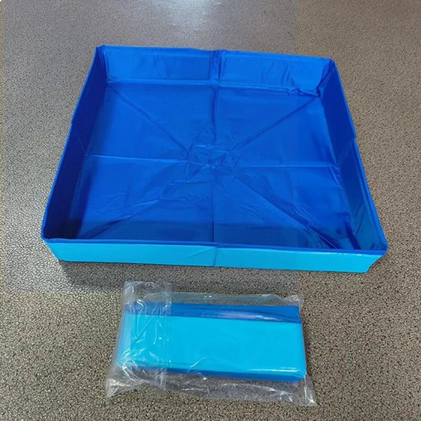 Dog Kiddie Pool PVC Square Shaped Folding Dog Bath Pool Non Inflatable Save Space small pet bathtub For Puppy Cats Pet Supplies