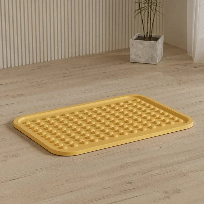 Large Capacity Cat Litter Box Semi-Closed Anti-Splash Design with Sand Leakage Board Easy Clean Pet Toilet for Multi-Cat Homes