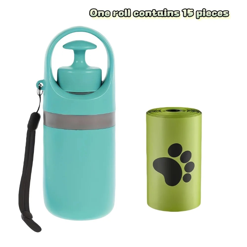 Portable Touch-Free Dog Poop Scooper, Comes with 30 Poop Bags + 1 Random-Color Poop Bag Dispenser, Leak-Proof Waste Container & 4 Anti-Lost Bells – Hands-Free Poop Picking Tool for Small, Medium and Large Dogs, Specially De