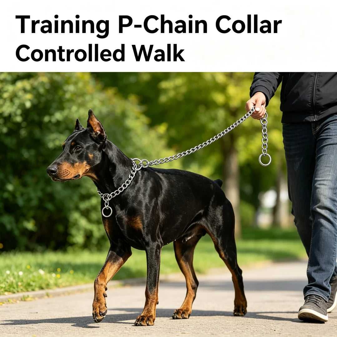 Stainless Steel Dog Choke Collar Snake Chain Anti Bite Anti Rust Training Walking Collar For Medium Large Bulldog Rottweiler Dog