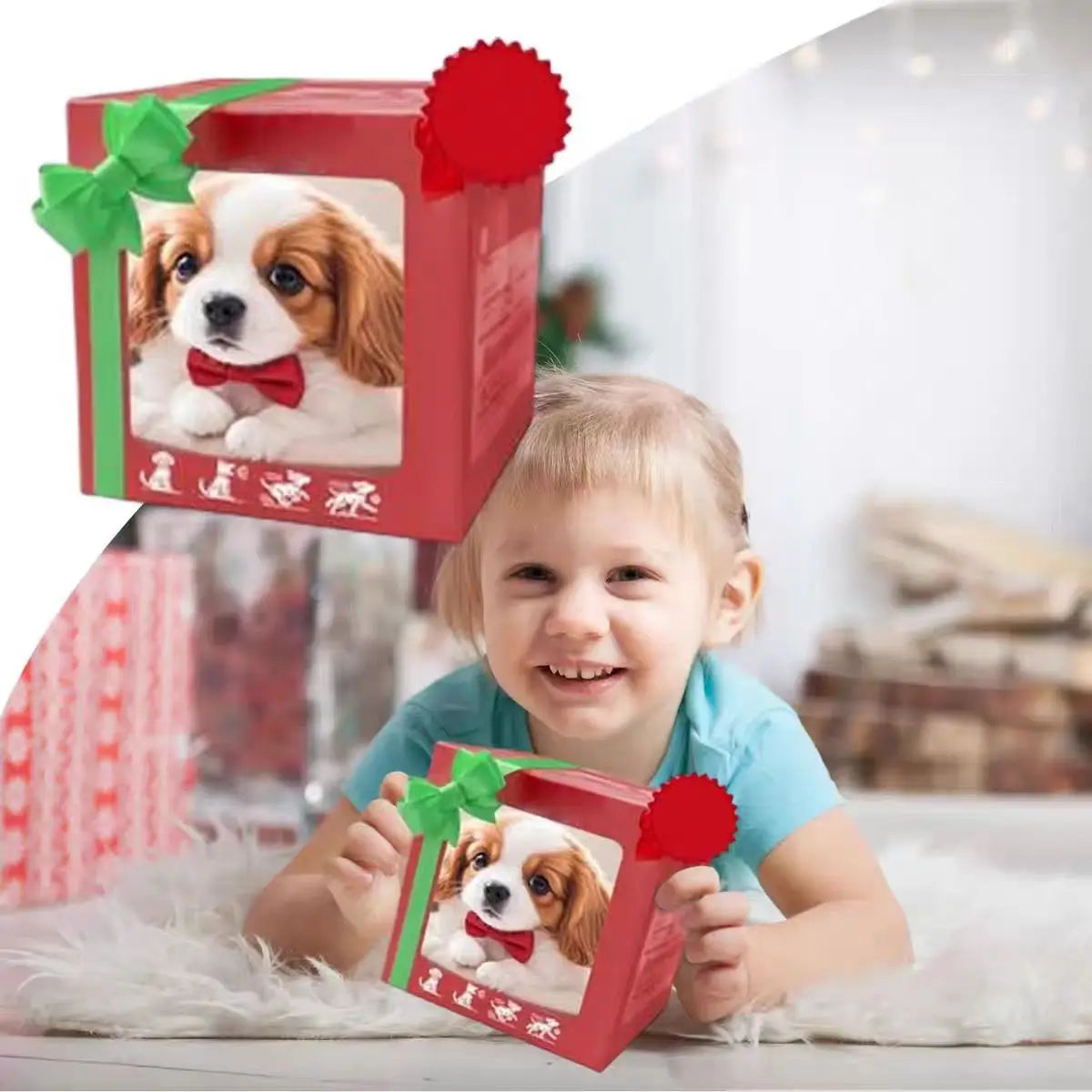 The 2026 upgraded version of the simulated puppy robot, an extremely realistic electric bionic dog toy, featuring automatic walking, barking, and wagging tail functions, is an interactive electronic pet for children. It comes