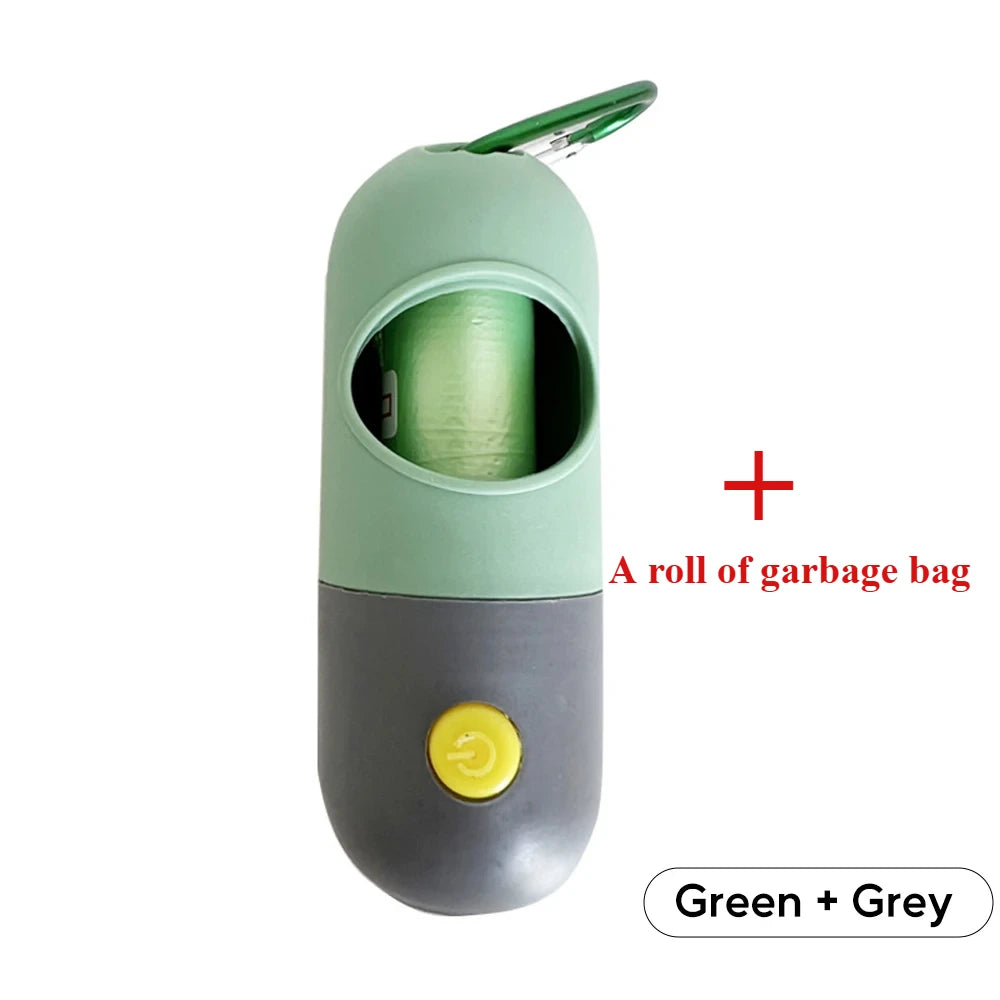 Led Light Dog Poop Bags Dispenser Degradable Waste Bag Outdoor Portable Pet Trash Bags Dog Cat Cleaning Supplies Accessories