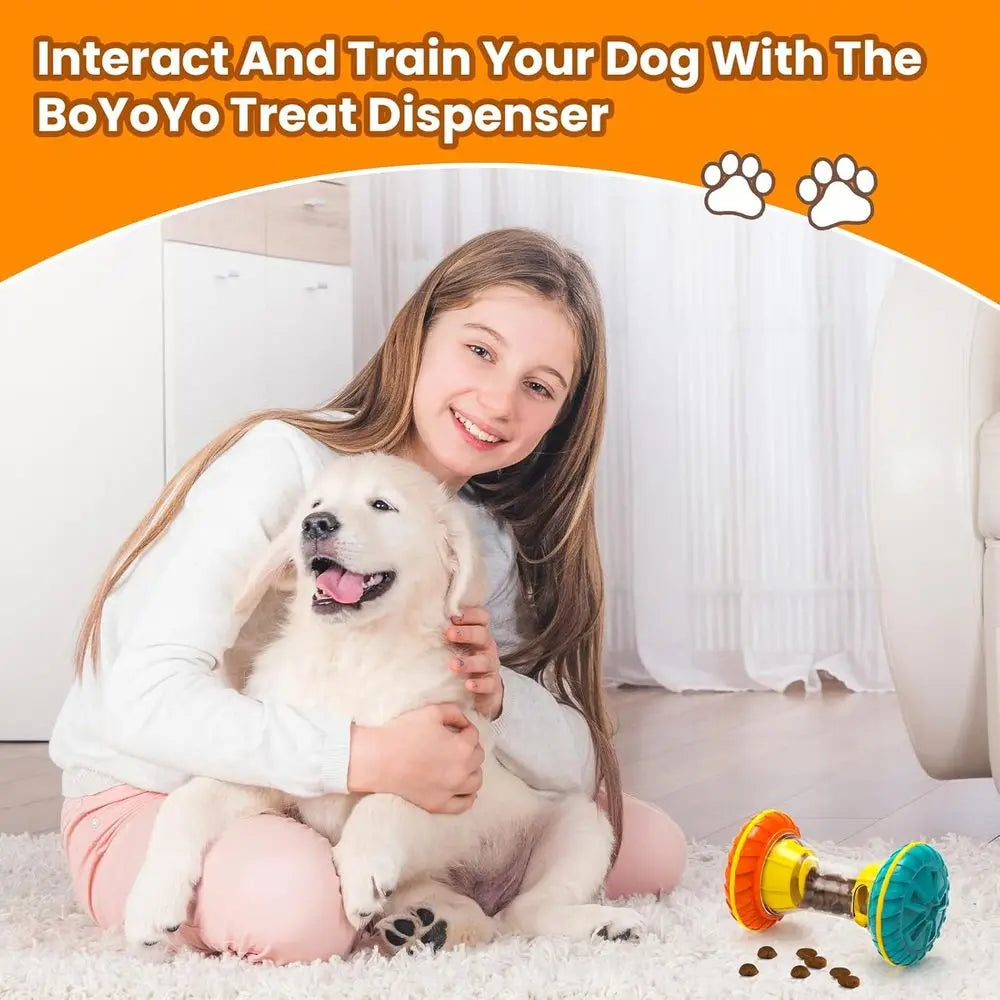 Interactive Dog Toys, Dog Puzzle Toys, Smart Dog Enrichment Toys to Keep Them Busy, Treat Dispensing Toy Slow Puzzle Feeder, Yel