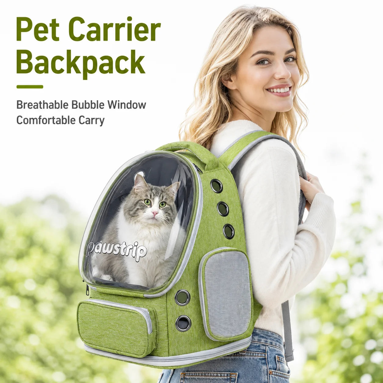 Space Capsule Cat Backpack Carrier Transparent Bubble Window Pet Travel Bag Breathable for Cats Small Dogs Outdoor Trip