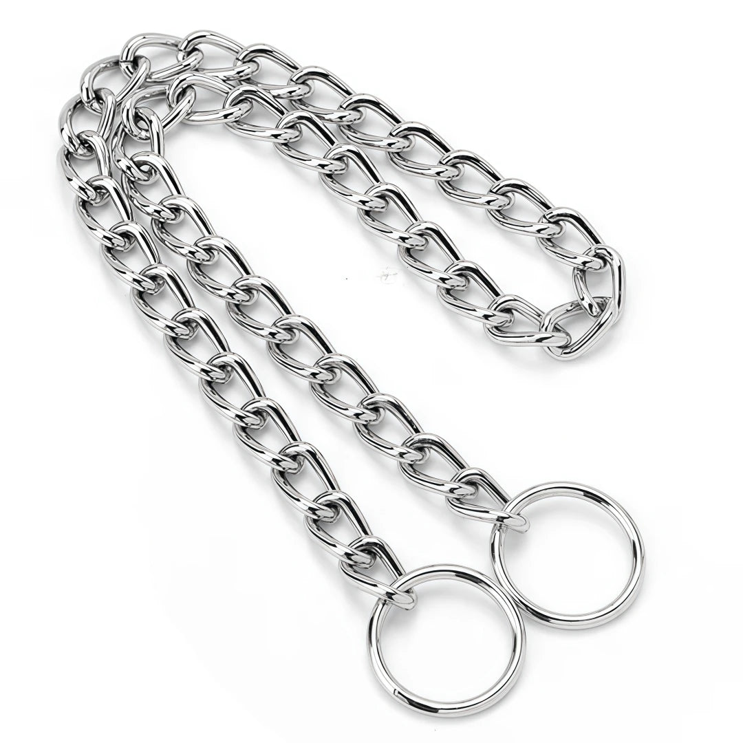 Stainless Steel Dog Choke Collar Snake Chain Anti Bite Anti Rust Training Walking Collar For Medium Large Bulldog Rottweiler Dog