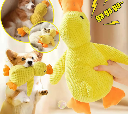 Duck Dog Toy Plush Chew Resistant Durable Dog Toy With Quacking Sound Teeth Grinding Relief Soft Companion for Small Large Dog